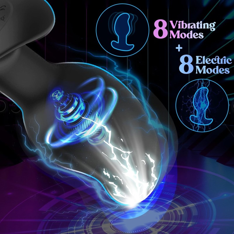 Electric Anal Butt Plug Prostate Massager Shock Vibrator Dildo Sex Toys for Men gallery