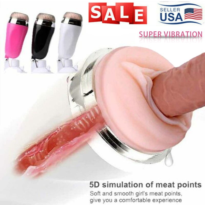 Vibrating-Male-Masturbators-Realistic-Vagina-Pussy-Stroker-Men-Sex Toy-HandsFree gallery