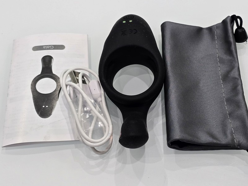 GAIA DUAL COUPLES PENIS VIBRATOR RING WITH 10 VIBRATION PATTERS (SEAL) gallery