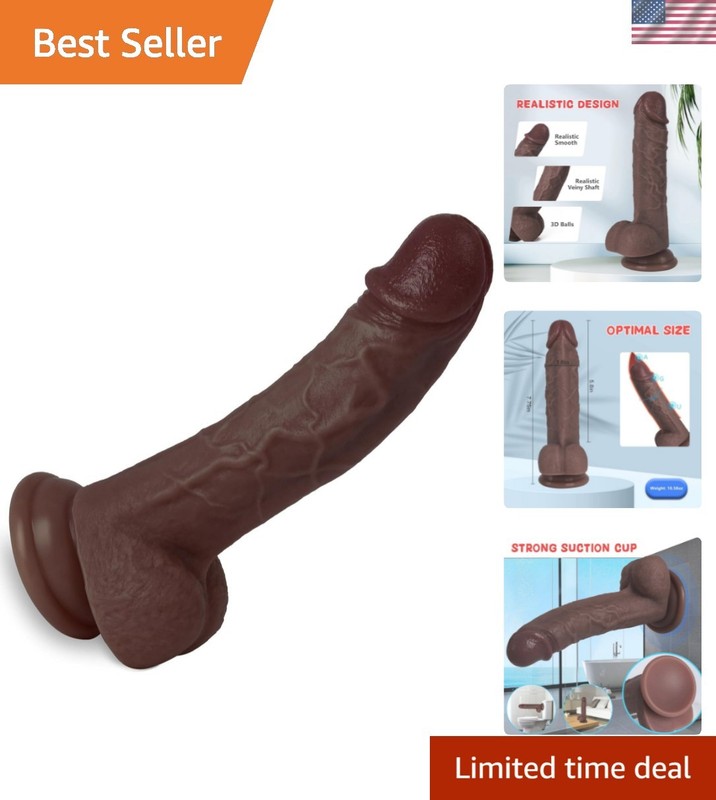 Comfortable 7.8&Prime; Brown Dildo – Ultra-Realistic & Suction Base for Stability