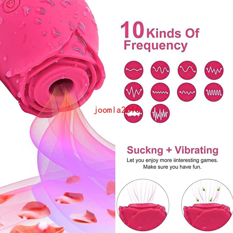 10-speed Rose Vibrator G-spot Dildo Clitoral Sucking For Women Sex Toys gallery