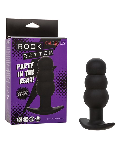 Rock Bottom Beaded Anal Probe – Black