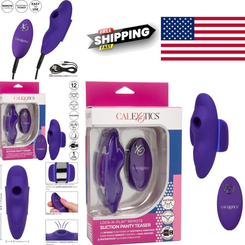 Waterproof Silicone Clitoral Vibrator with Remote Control and 12 Vibrating Modes