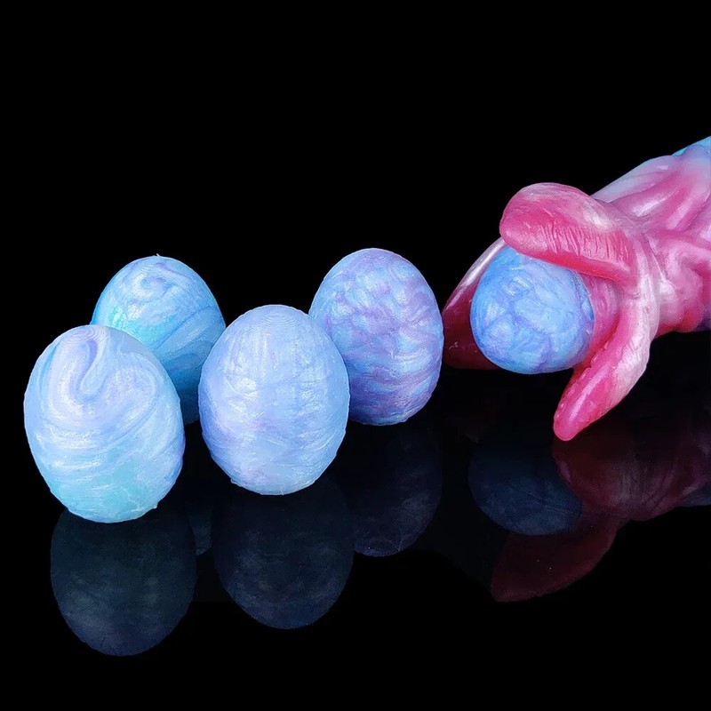 Pneumatic Ovipositor Dildo Huge Knot Sex Toy Lay Eggs Vaginal Anus Stimulator gallery