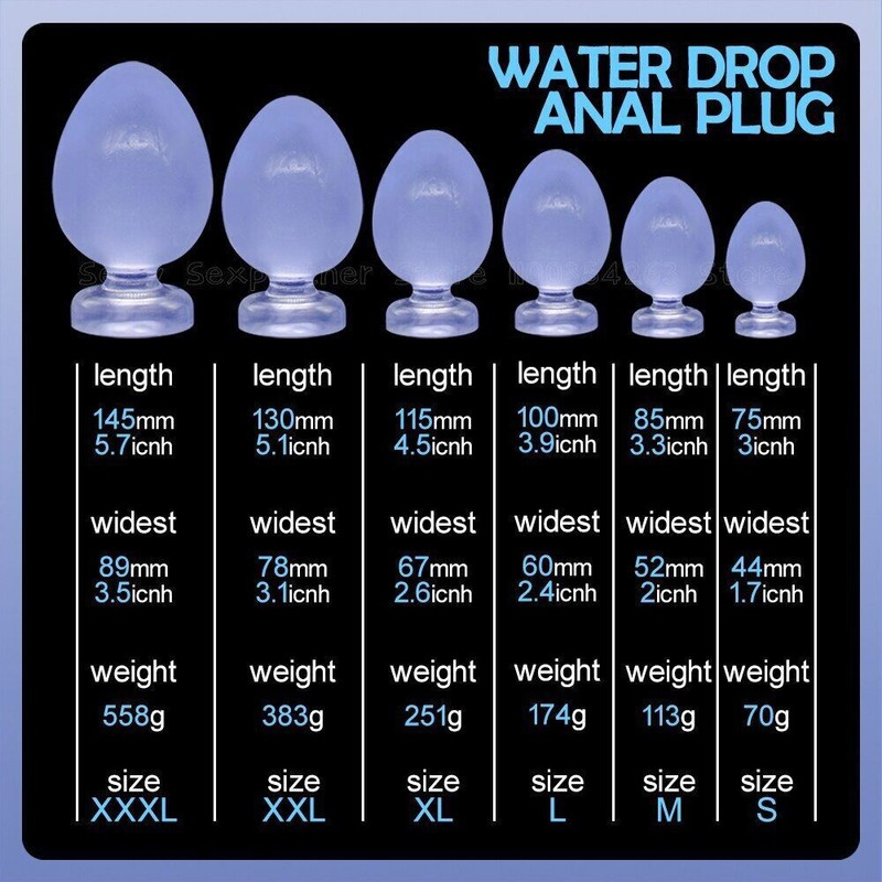 S-XXXL Anal Trainer Beginner Butt Plug Dildo Beads Prostate Massager Sex Toy gallery