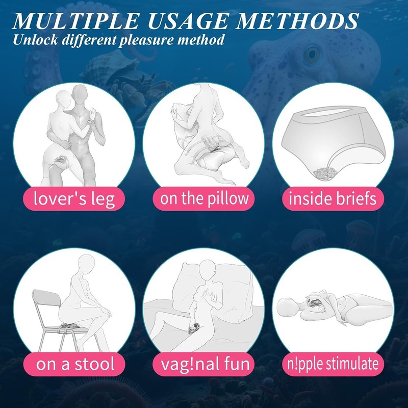 Pink Wearable Tentacle Grinder Masturbation Sex Toy for Clit Stimulator silicone gallery