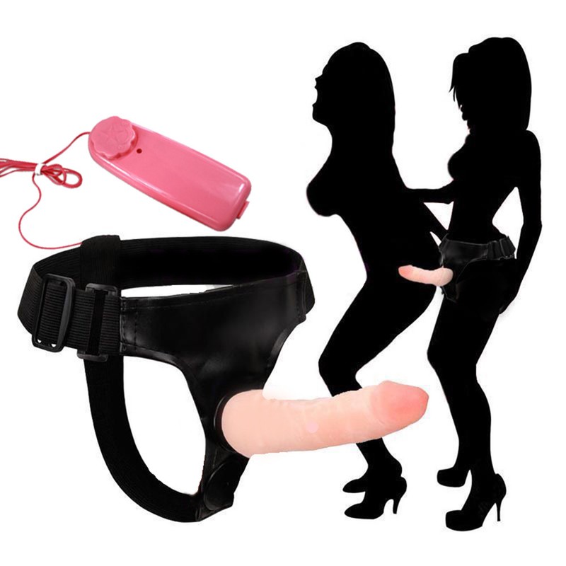 Cozy Lesbian Strap-on-Free-Love-Mask-Men-Real-Penis-Anal-Dildo-Dong-Sex-Toy-Plug