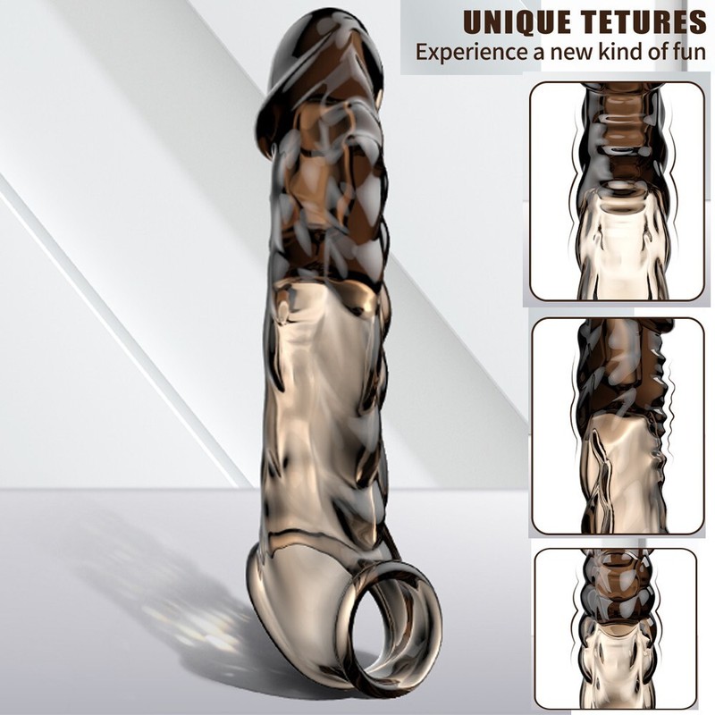 Male Cock-Girth-Enlarger-Enhancer-Huge-Penis-Extension-Extender-Sheath-Vibrator gallery