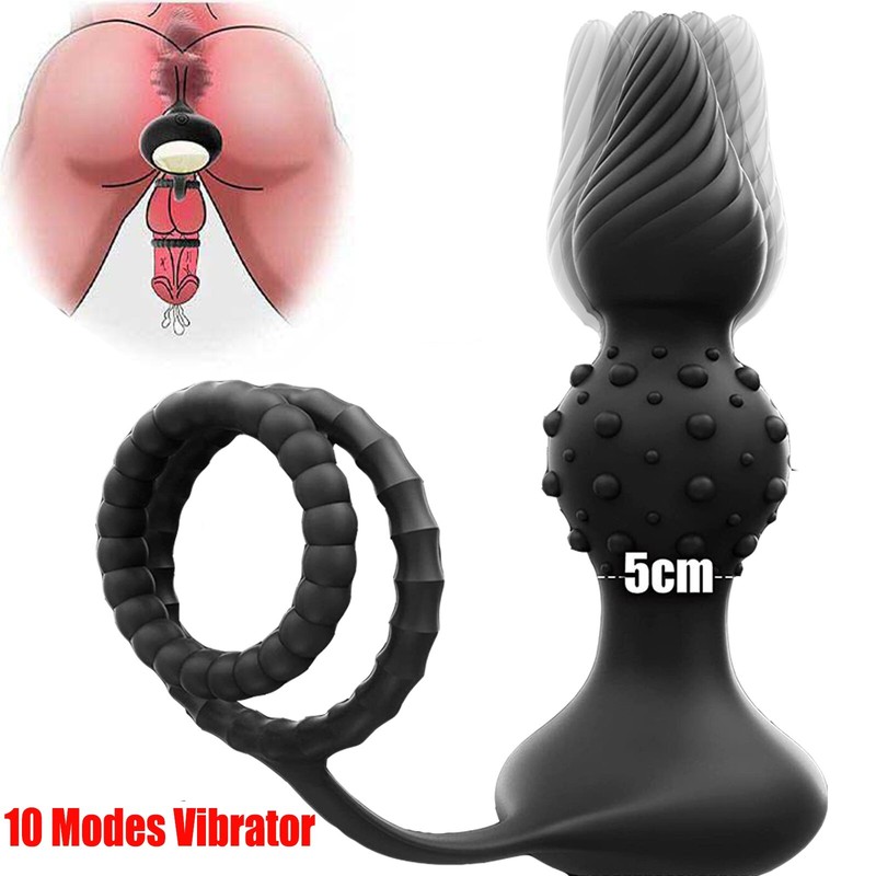 Anal Vibrator Penis Cock Ring Butt Plug Male Prostate Massager Sex Toys for Men