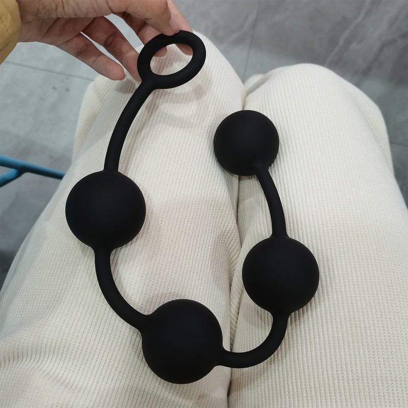 S/M/L Size Silicone Ball Anal Plug Beads Butt Plug with Pull Ring for Women Men gallery