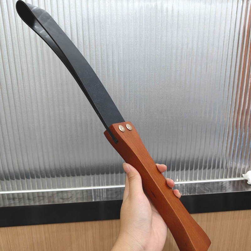 PU Leather Paddle Whip Wooden Handle Restraint Flogger Couple Game Bondage BDSM