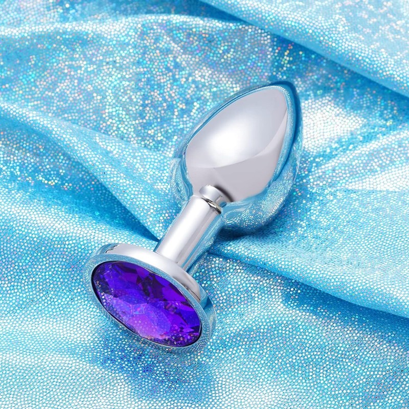3Pcs Anal Butt Plug STAINLESS Set Sex Toy Women Men Couple Metal Dildo Jewel gallery