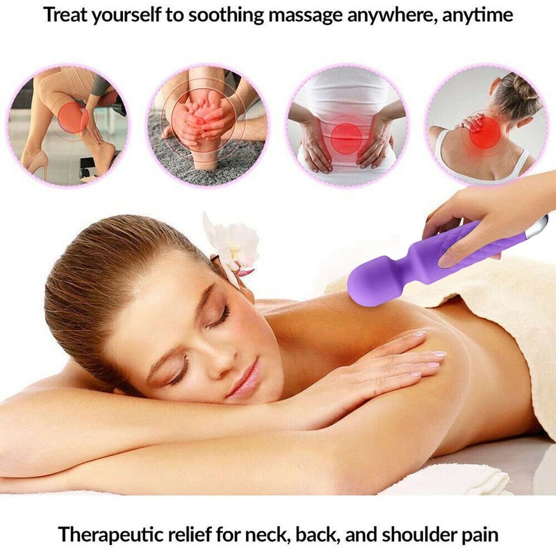 Multi-Speed Cordless Massager Wand Vibrating Massage Full Body Therapy Sex Toys gallery