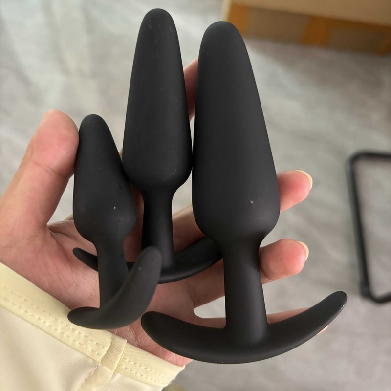 3PCS Smooth Silicone Anal Trainer Anal Butt Plug Set Anal Sex Toys for Men Women