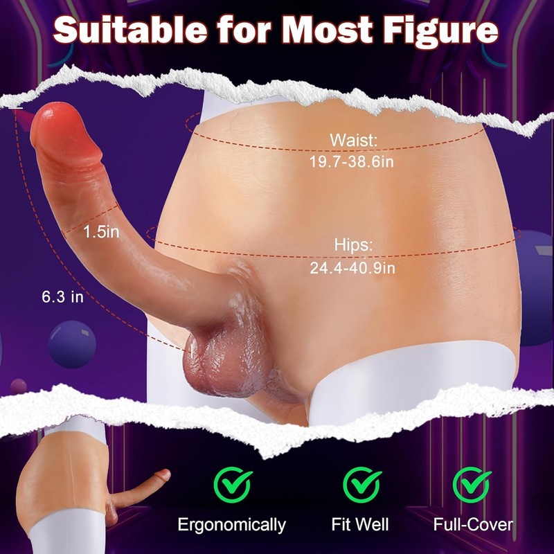 Realistic Dildo Wearable Strap on Silicone Pants Penis For Lesbian Panties Cock gallery