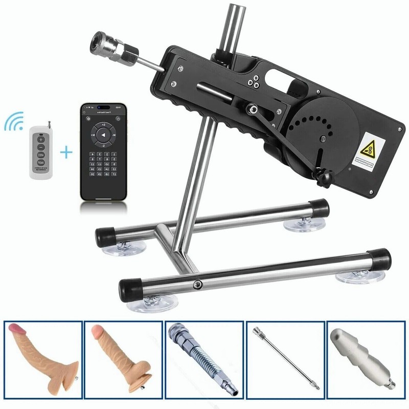 New Adult Sex Thrusting Machine 5 Attachments Wireless Remote & APP Control