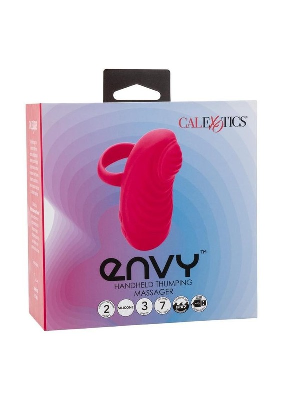 Envy Handheld Thumping Rechargeable Silicone Clitoral Massager -Pink