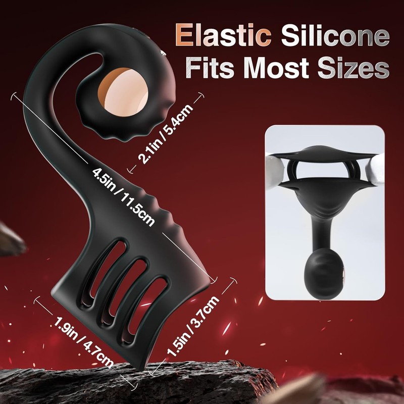 Penis Ring Vibrator for Couples - Vibrating Cock Ring Sleeve with Snail-Shaped V gallery