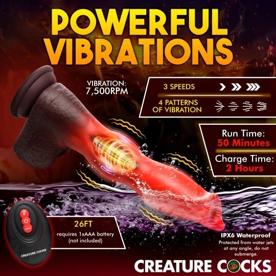 Ramming Hound Thrusting & Vibrating Silicone Dildo gallery