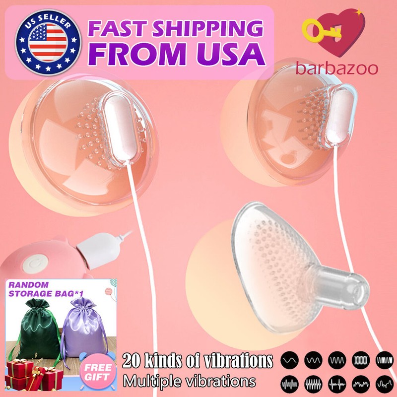 Vibrating Breast Nipple Clit Pussy Sucker Suction Pump Women SM Bondage Sex Toys
