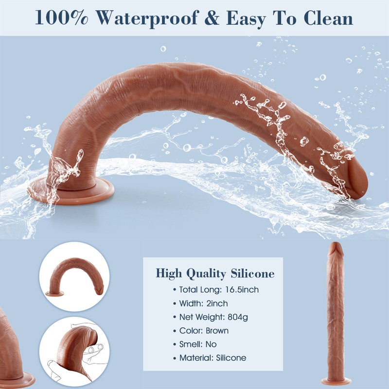 Super Long Silicone Dildo Butt Plug Suction Cup Anal G-Spot Sex Toys for Women gallery