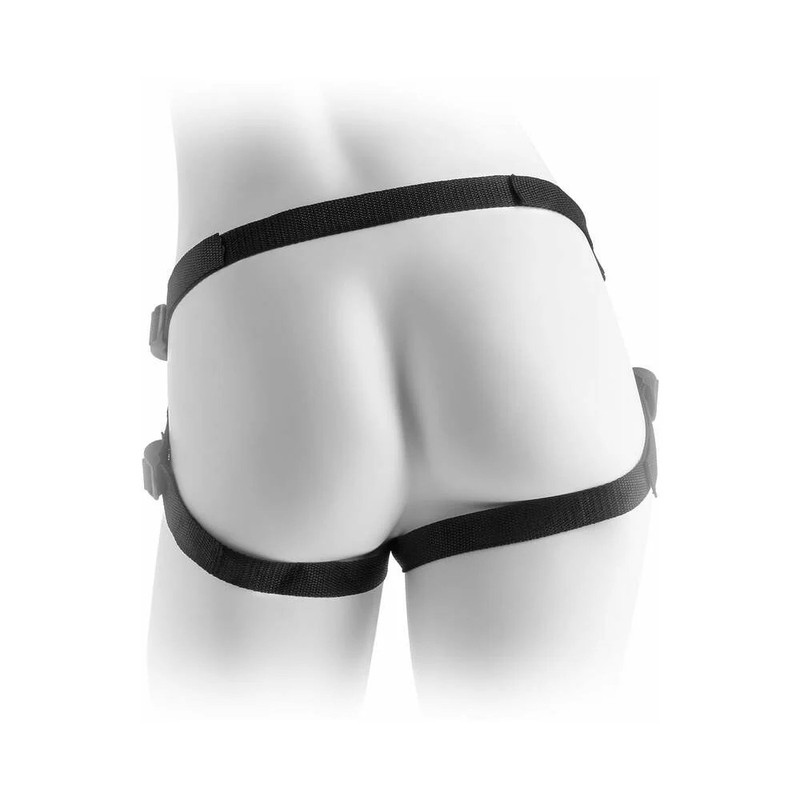 Pipedream FF Vibrating Plush Harness Black gallery