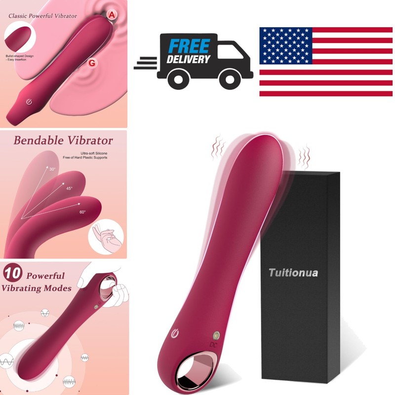 Silicone G Spot Dildo Burgundy Color Waterproof for Multiple Orgasm Experiences