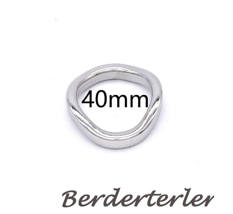 Curved Stainless Steel Penis Ring Weighted Delay Training Cock Ring For Men gallery