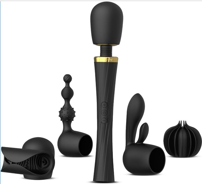 Tracy&rsquo;s Dog Wand Vibrator Kit, Cordless Massager with 4 Silicone Attachments …