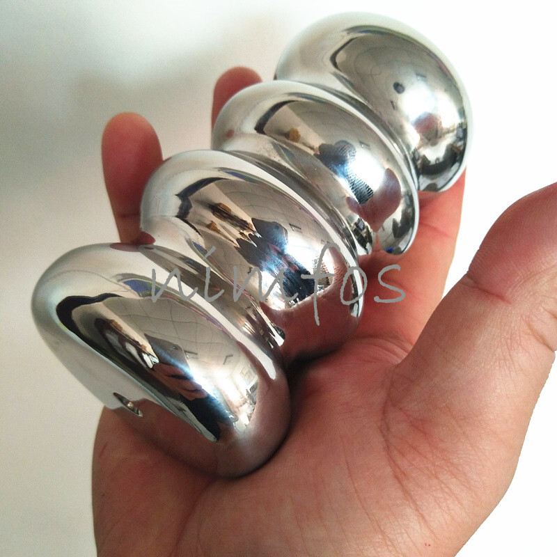 Anal Plug Stainless Steel Solid Trainer Butt Dildo Plug Anus Dilator Sex Toys