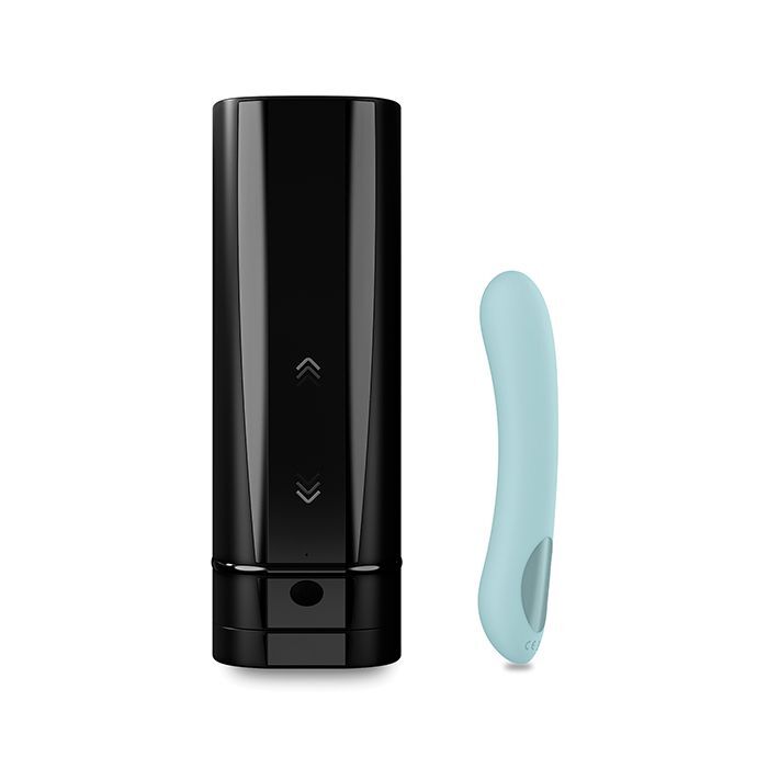 Kiiroo Onyx+ and Pearl2+ Masturbator Vibrator Couple Set – Turquoise