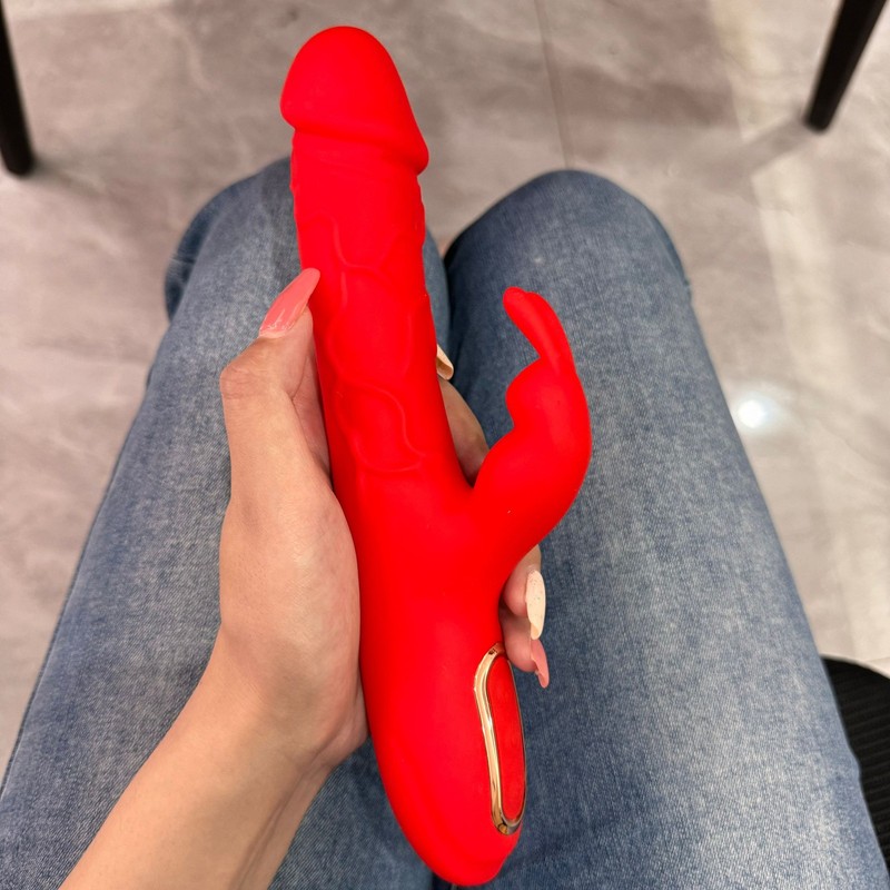 Heat Rabbit Vibrator G-Spot Dildo Massager Wand Sex Toys for Women Clitoris Plug