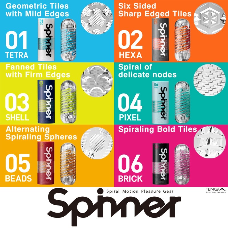 TENGA SPINNER Reusable Spiral-Motion Male Masturbator/Stroker NIB NWT gallery