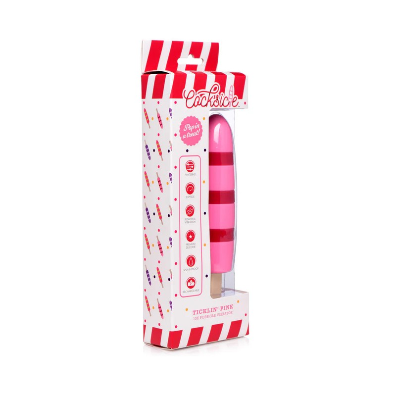 Cocksicle Ticklin » Pink 10X Popsicle Vibrator