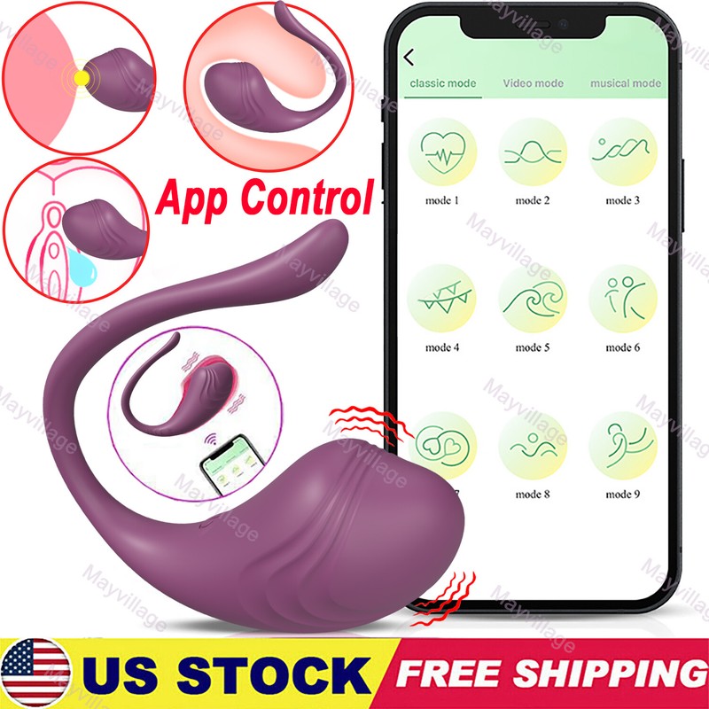 Wireless APP Remote Control Bullet Egg Vibrator G-Spot Dildo Sex Toys For Women