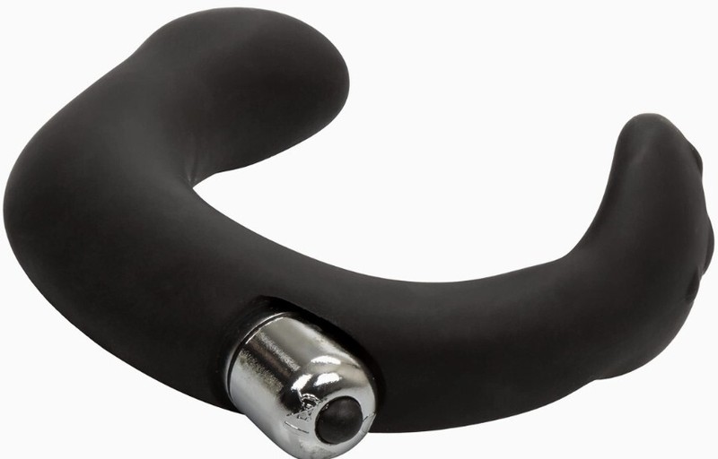 Silicone Prostate Massager Battery Operated Black