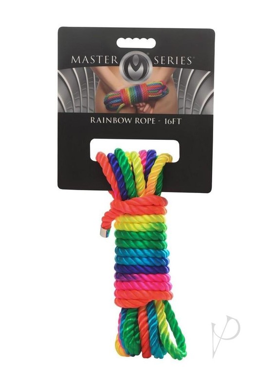 Master Series Bondage Rope 16ft – Rainbow