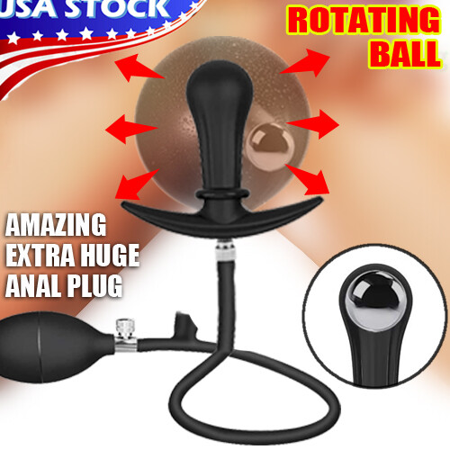 Extra-Huge-Inflatable-Male-Prostate-Anal-Butt-Plug-Dildo-Bead-Men-Women-Sex-Toy