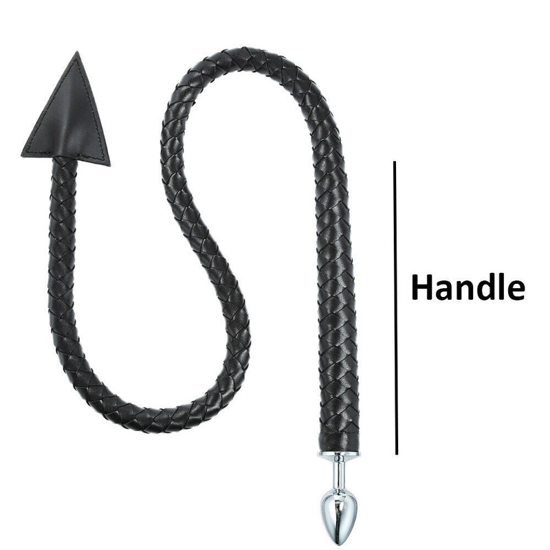 Tail Anal Butt Plug Long Devil Whip Spanking Torture Slave Cosplay BDSM Bondage gallery
