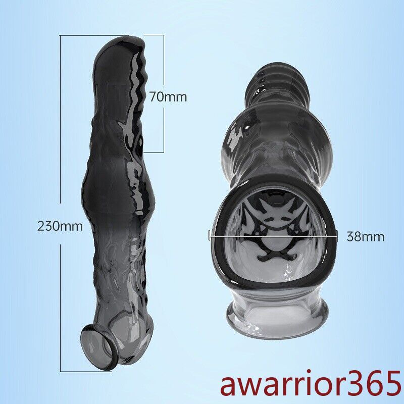 +7CM Reusable Penis Sleeve Big Knot Penis Extender Condom Cock Extension Sex Toy gallery