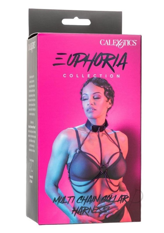 Euphoria Collection Multi Chain Collar Harness – Black