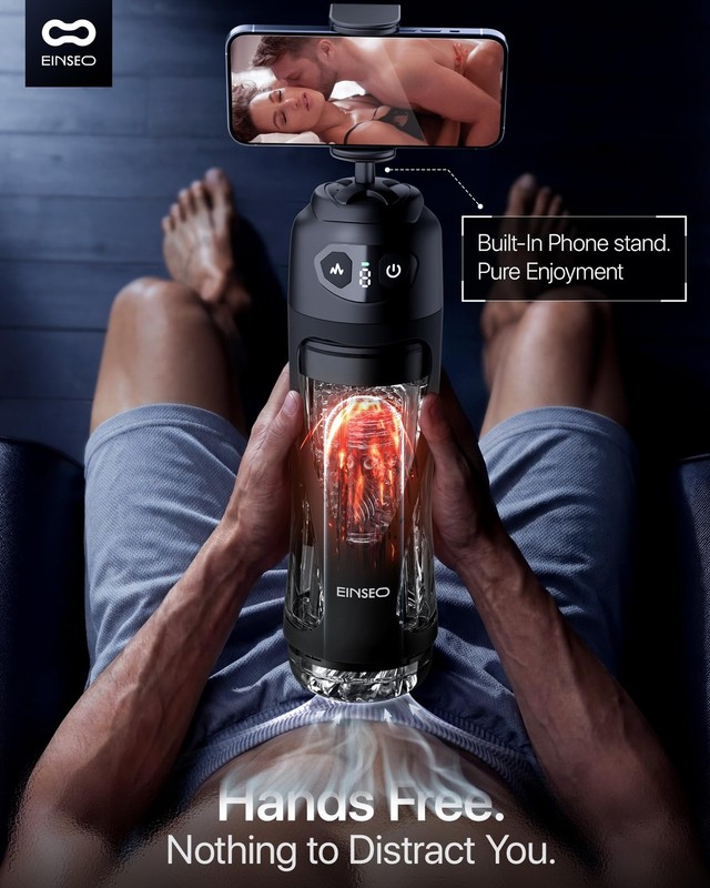 EINSEO Sucking Male Masturbator with 7.1" Deep Sleeve, AI Sync Sex Toys for M... gallery