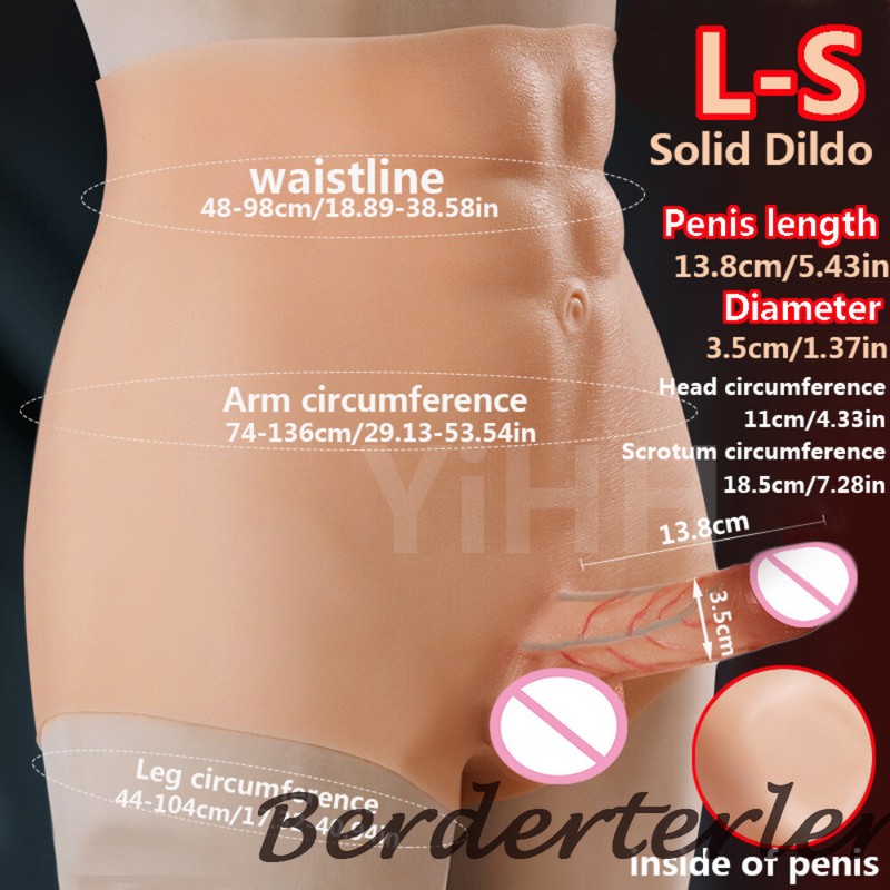Wearable Dildo Realistic Hollow Penis Underpants Pants Silicone Sex Toy Couples gallery