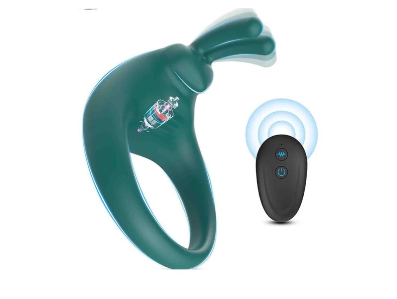 Remote Control Vibrating Cock Ring Rabbit Ears 10 Modes Waterproof Rechargeable gallery