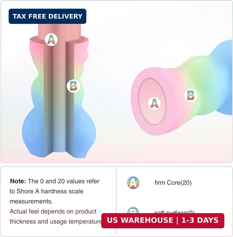 Hismith 9.48" Dual-Density Ultra Silicone Dildo, 8.09" Insert-able Length Dong w gallery