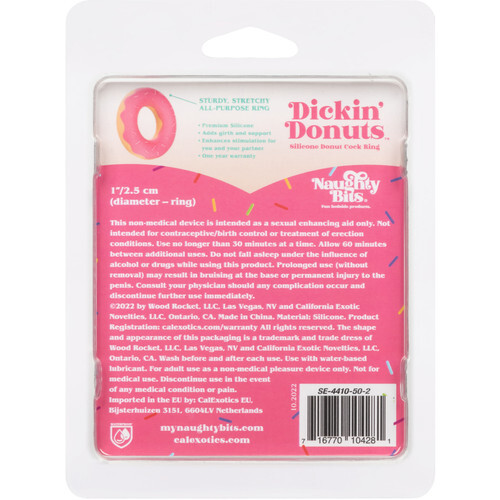 NAUGHTY BITS DICKIN' DONUTS SILICONE DONUT COCK RING BY CALEXOTICS - PINK gallery