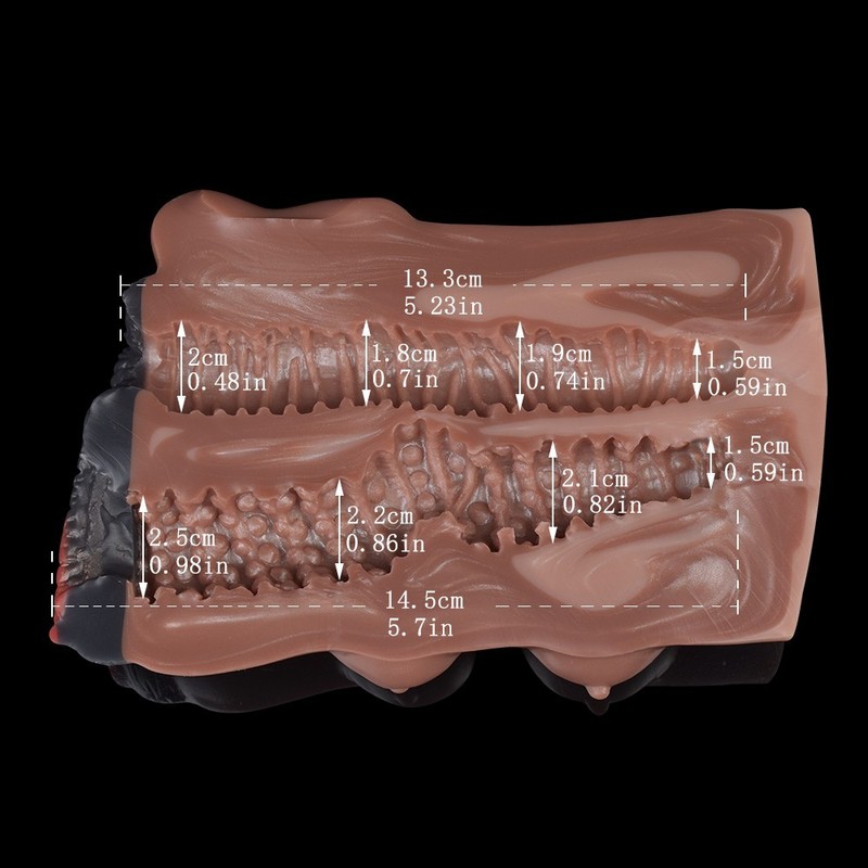 Pocket Pussy Male Masturbator Real Vagina Adult Sex Toys for Men Dual Channel gallery