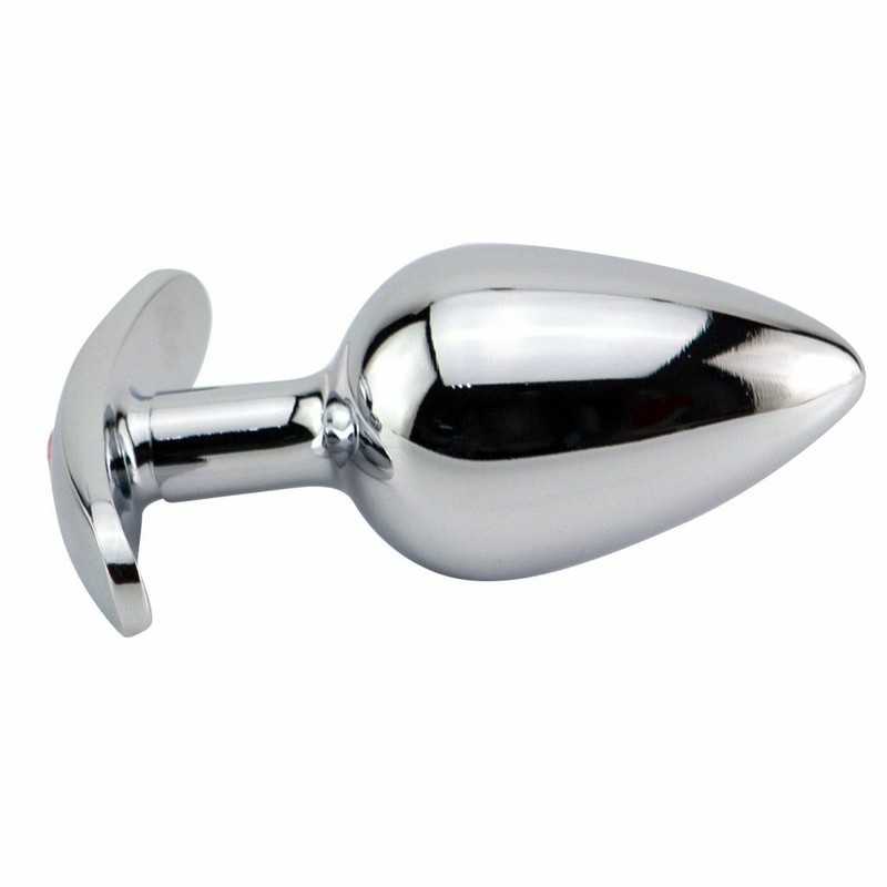 Woman Jewel Metal Anal Butt Plug Orgasm Stimulator Adult Sex Toy Beginner 3 Size gallery