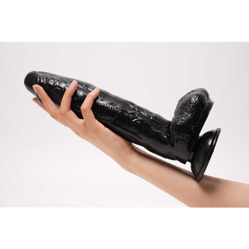 Women's Vaginal Anal Massage Black Dildo Sex Toys Large Long Penis Huge Dildo gallery