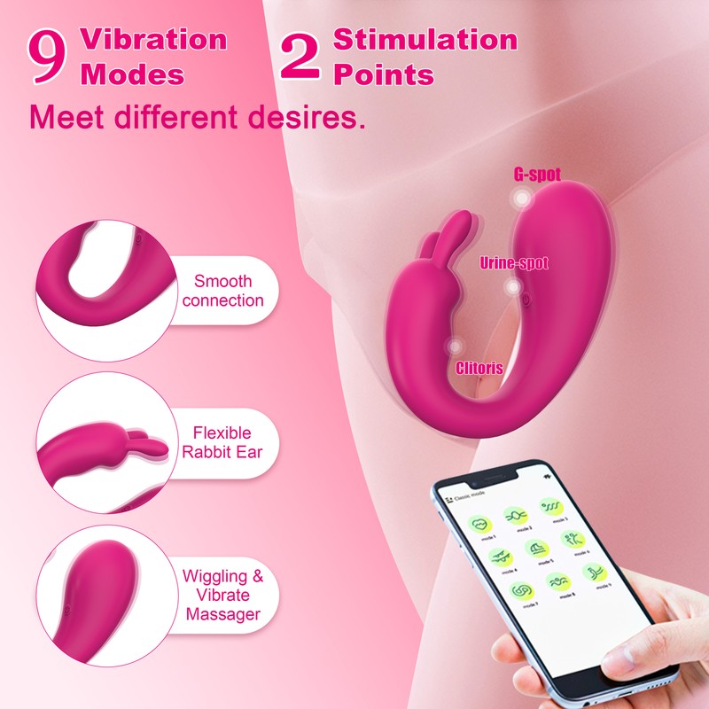 Wearable Multi-Speeds Rabbit Bullet Vibrator G-Spot Massager App Control Sex Toy gallery